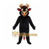 Happy Black Bull Mascot Costume