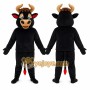 Happy Black Bull Mascot Costume