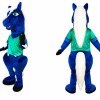 Blue Horse Mascot Costume