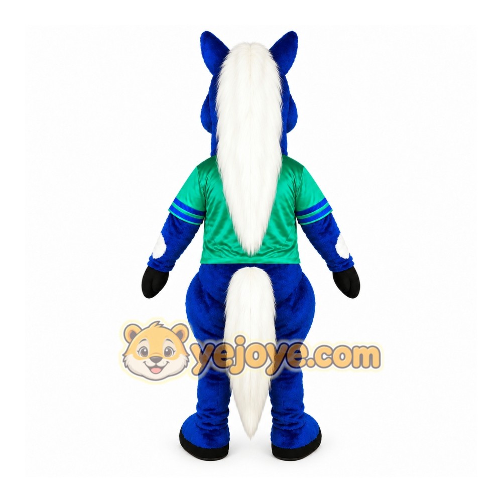 Blue Horse Mascot Costume Blue Horse Mascot Costume