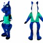 Blue Horse Mascot Costume