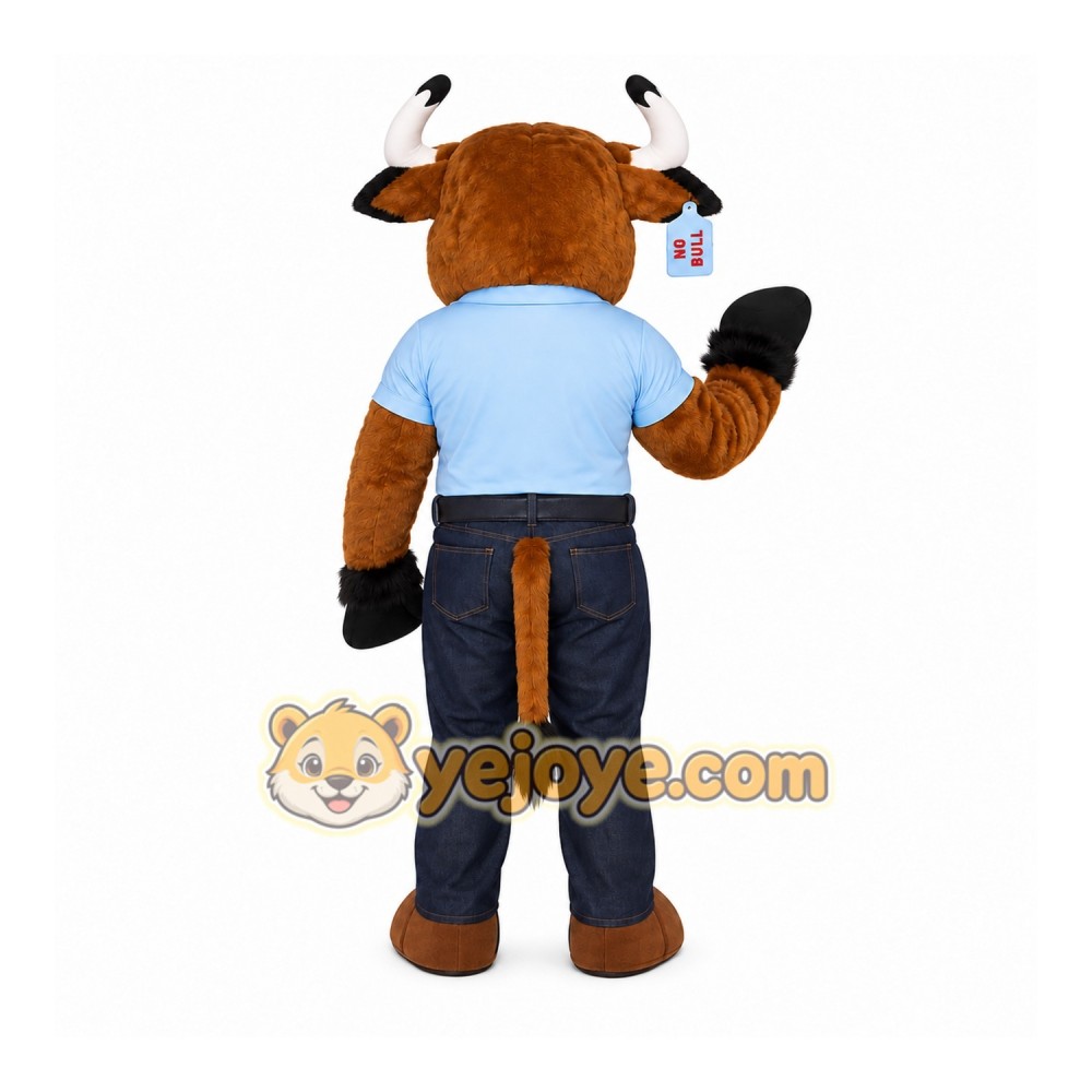 Happy Bison Bull Mascot Costume