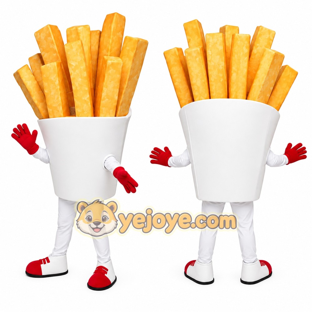Realistic French Fries Mascot Costume Realistic French Fries Mascot Costume