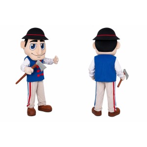 Realistic Lumberjack Mascot Costume