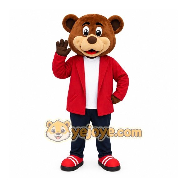 Happy Adult Bear Mascot Costume