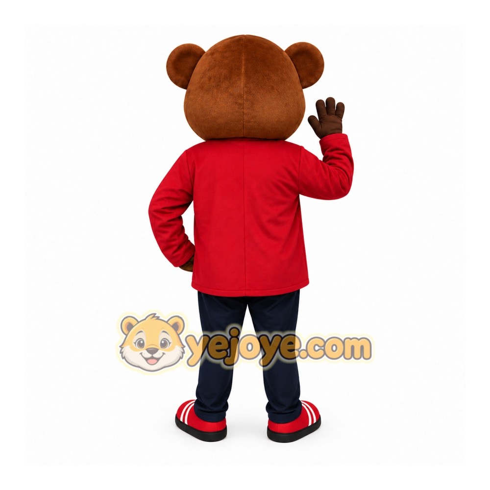 Happy Adult Bear Mascot Costume Happy Adult Bear Mascot Costume