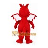 Red Dragon Mascot Costume with White Wings Red Dragon Mascot Costume with White Wings