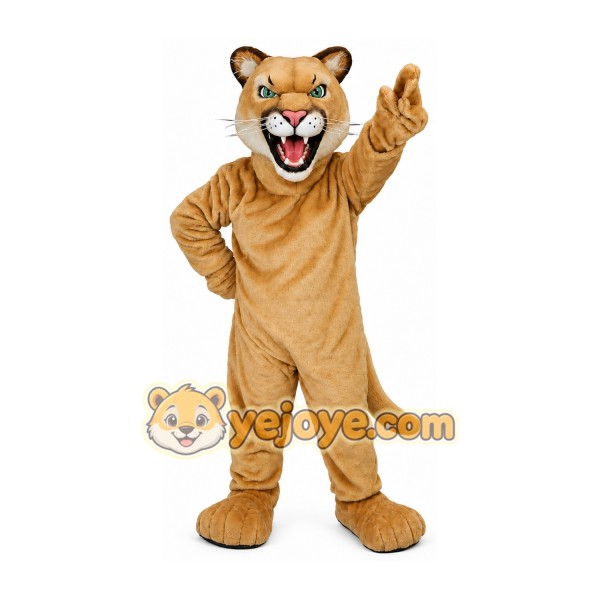 Tan Cougar Mascot Costume