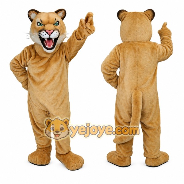 Tan Cougar Mascot Costume