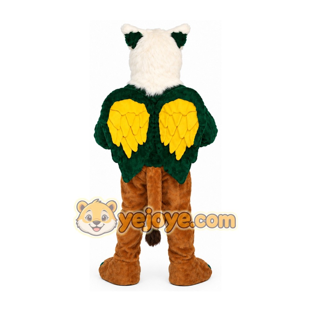 Green White Griffin Mascot Costume