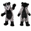 Gray Black Badger Mascot Costume