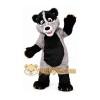 Gray Black Badger Mascot Costume