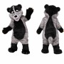 Gray Black Badger Mascot Costume