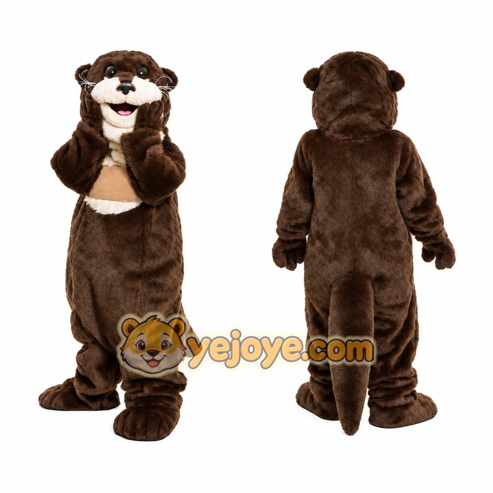 Dark Brown Otter Mascot Costume Dark Brown Otter Mascot Costume