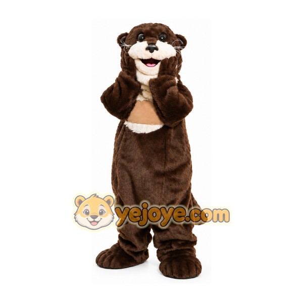 Dark Brown Otter Mascot Costume