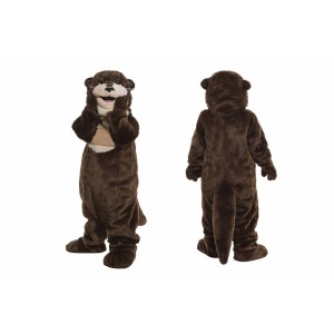 Dark Brown Otter Mascot Costume