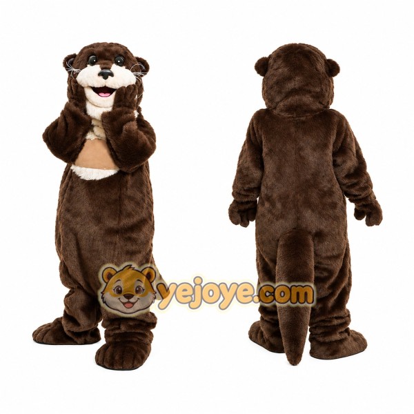 Dark Brown Otter Mascot Costume