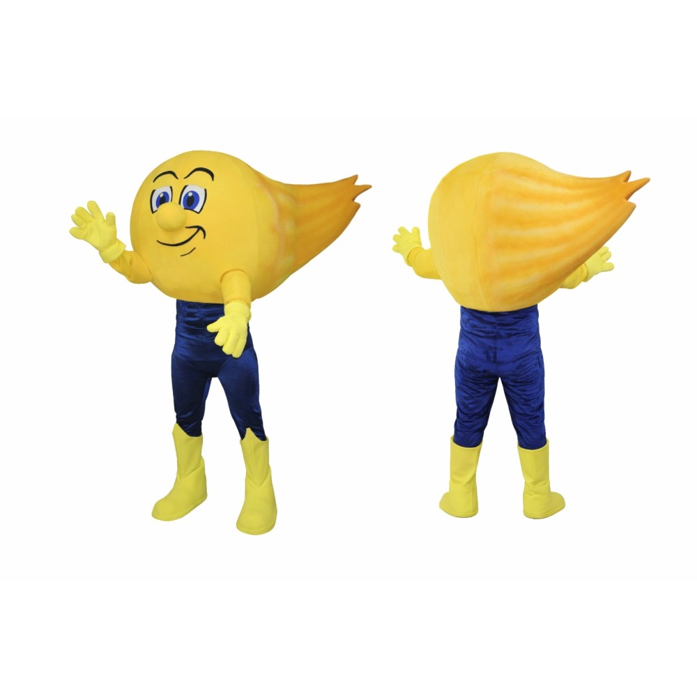 Yellow Shell Mascot Costume with Blue Pants