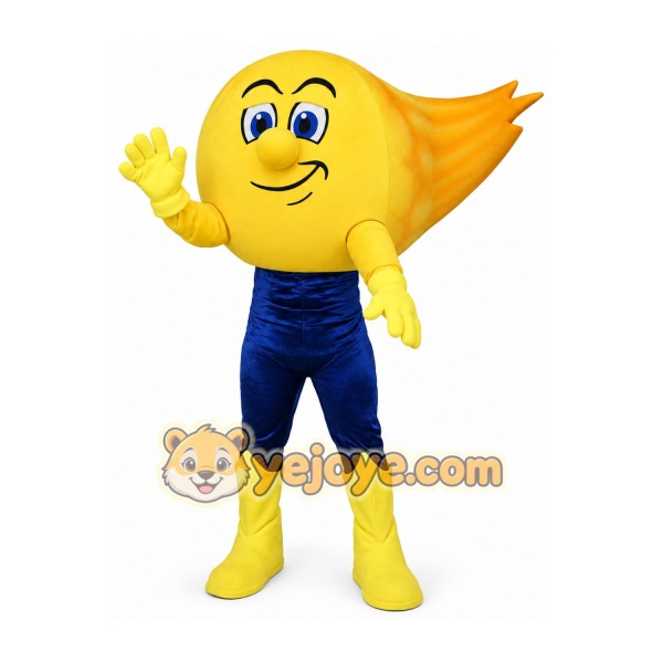 Yellow Shell Mascot Costume with Blue Pants