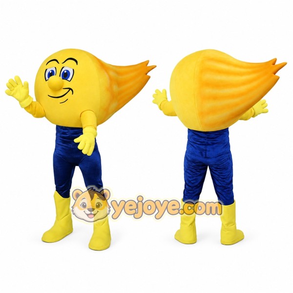 Yellow Shell Mascot Costume with Blue Pants