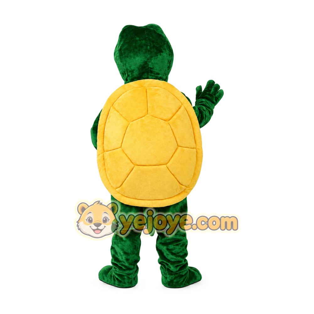 Green Turtle Mascot Costume with Yellow Shell Green Turtle Mascot Costume with Yellow Shell