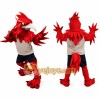 Red Bird Mascot Costume with Beige Shirt and Navy Shorts Red Bird Mascot Costume with Beige Shirt and Navy Shorts