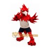 Red Bird Mascot Costume with Beige Shirt and Navy Shorts Red Bird Mascot Costume with Beige Shirt and Navy Shorts