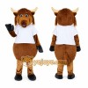 Brown Bull Mascot Costume with White T-Shirt Brown Bull Mascot Costume with White T-Shirt