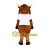 Brown Bull Mascot Costume with White T-Shirt Brown Bull Mascot Costume with White T-Shirt