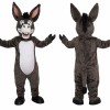 Gray Donkey Mascot Costume with White Belly