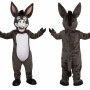 Gray Donkey Mascot Costume with White Belly