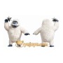 White Yeti Mascot Costume with Blue Face and Feet