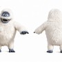 White Yeti Mascot Costume with Blue Face and Feet