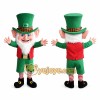 Green and Red Leprechaun Mascot Costume with Striped Socks Green and Red Leprechaun Mascot Costume with Striped Socks