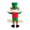 Green and Red Leprechaun Mascot Costume with Striped Socks Green and Red Leprechaun Mascot Costume with Striped Socks