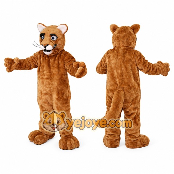 Light Brown Cougar Mascot Costume