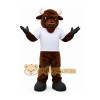 Dark Brown Bull Mascot Costume with White T-Shirt Dark Brown Bull Mascot Costume with White T-Shirt