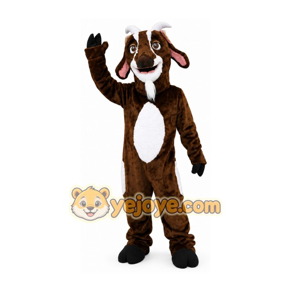 Brown Goat Mascot Costume with White Belly Brown Goat Mascot Costume with White Belly