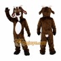 Brown Goat Mascot Costume with White Belly