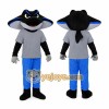 Black and Gray Stingray Mascot Costume with Blue Pants Black and Gray Stingray Mascot Costume with Blue Pants