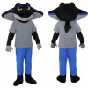 Black and Gray Stingray Mascot Costume with Blue Pants