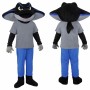 Black and Gray Stingray Mascot Costume with Blue Pants