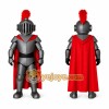Silver Knight Mascot Costume with Red Cape Silver Knight Mascot Costume with Red Cape