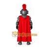 Silver Knight Mascot Costume with Red Cape Silver Knight Mascot Costume with Red Cape