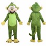 Green Monkey Mascot Costume with Yellow Hands and Feet