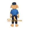 Tan Police Dog Mascot Costume with Blue Uniform Tan Police Dog Mascot Costume with Blue Uniform