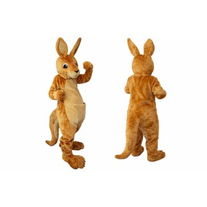 Golden Brown Kangaroo Mascot Costume