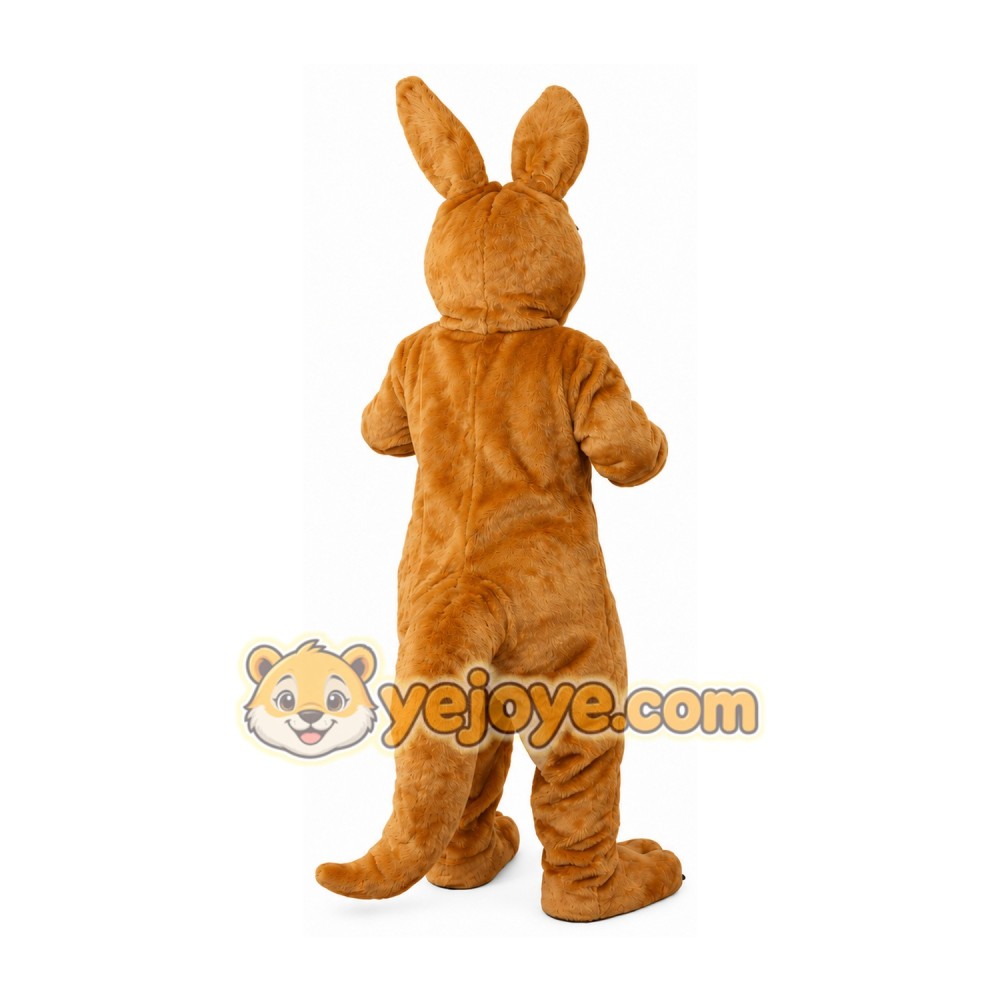 Golden Brown Kangaroo Mascot Costume Golden Brown Kangaroo Mascot Costume