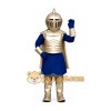 Silver Knight Mascot Costume with Navy Blue Outfit Silver Knight Mascot Costume with Navy Blue Outfit