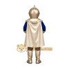 Silver Knight Mascot Costume with Navy Blue Outfit Silver Knight Mascot Costume with Navy Blue Outfit